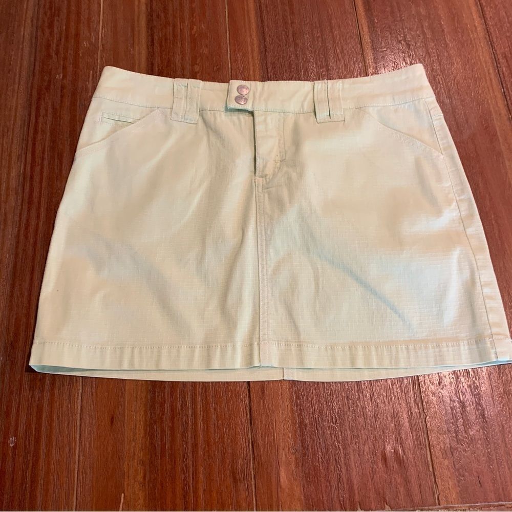 Plugg Light Green Textured Mini Skirt 7